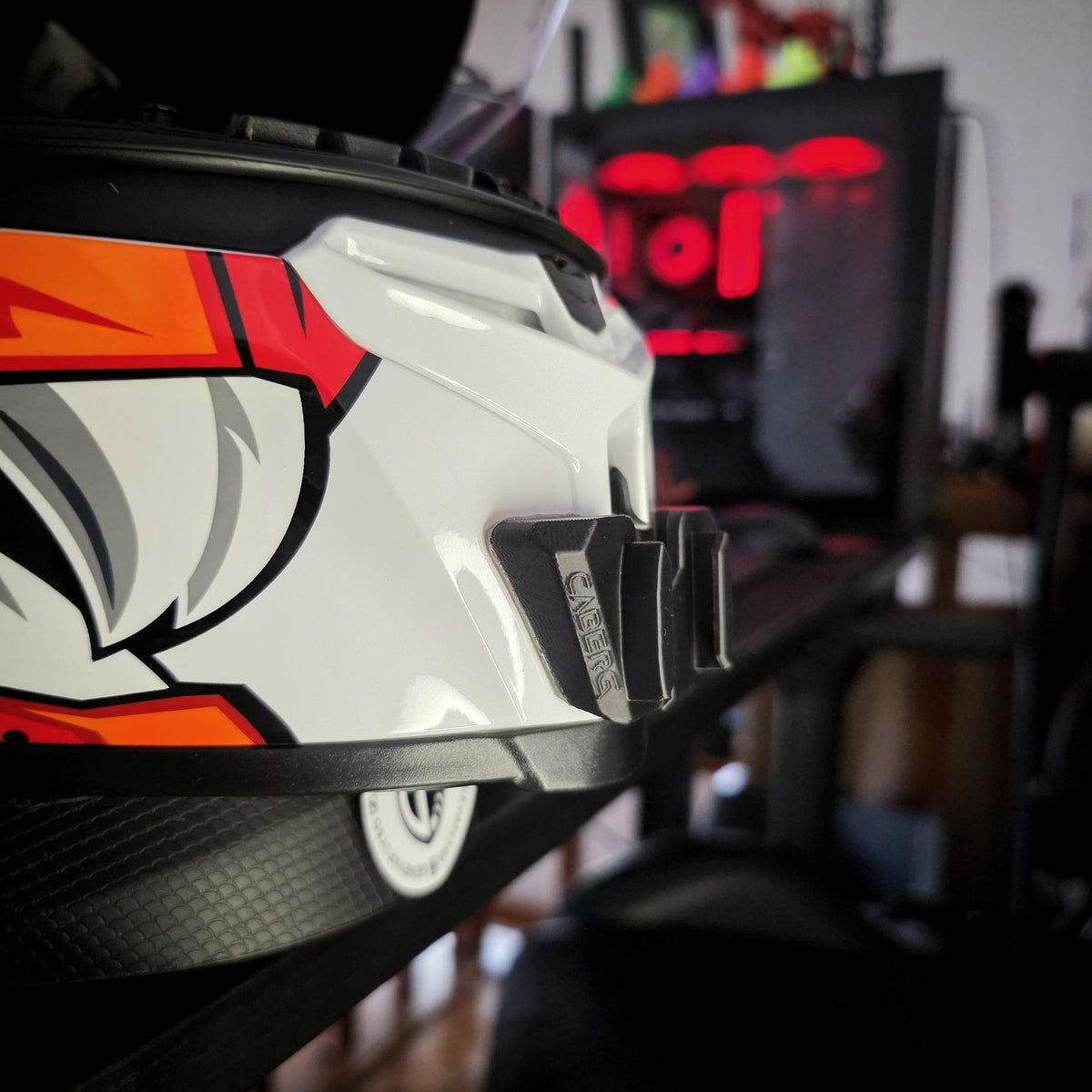 Soporte mentonera GoPro e Insta360 para casco Caberg Avalon - vista 2