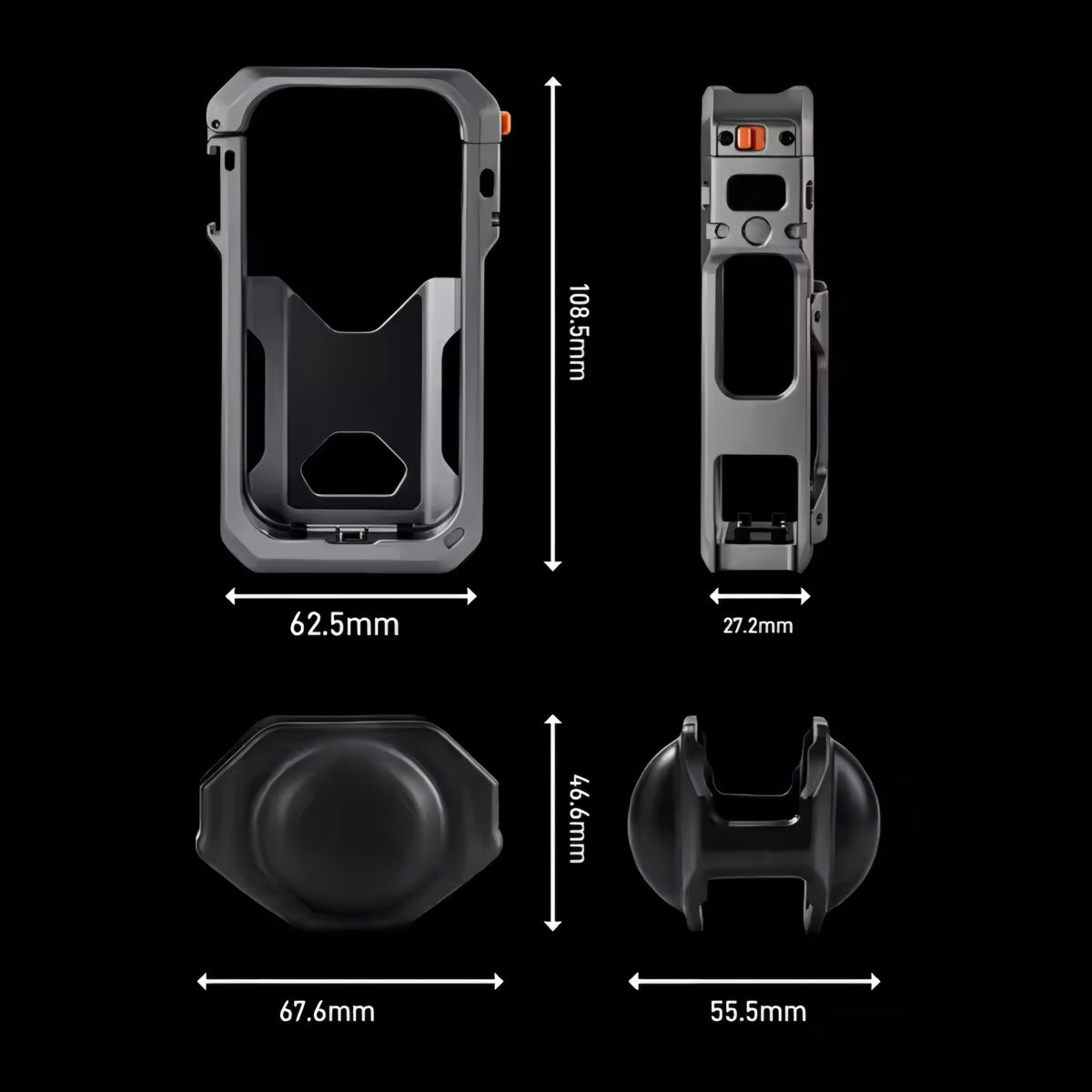 Carcasa de aluminio para insta360 X6