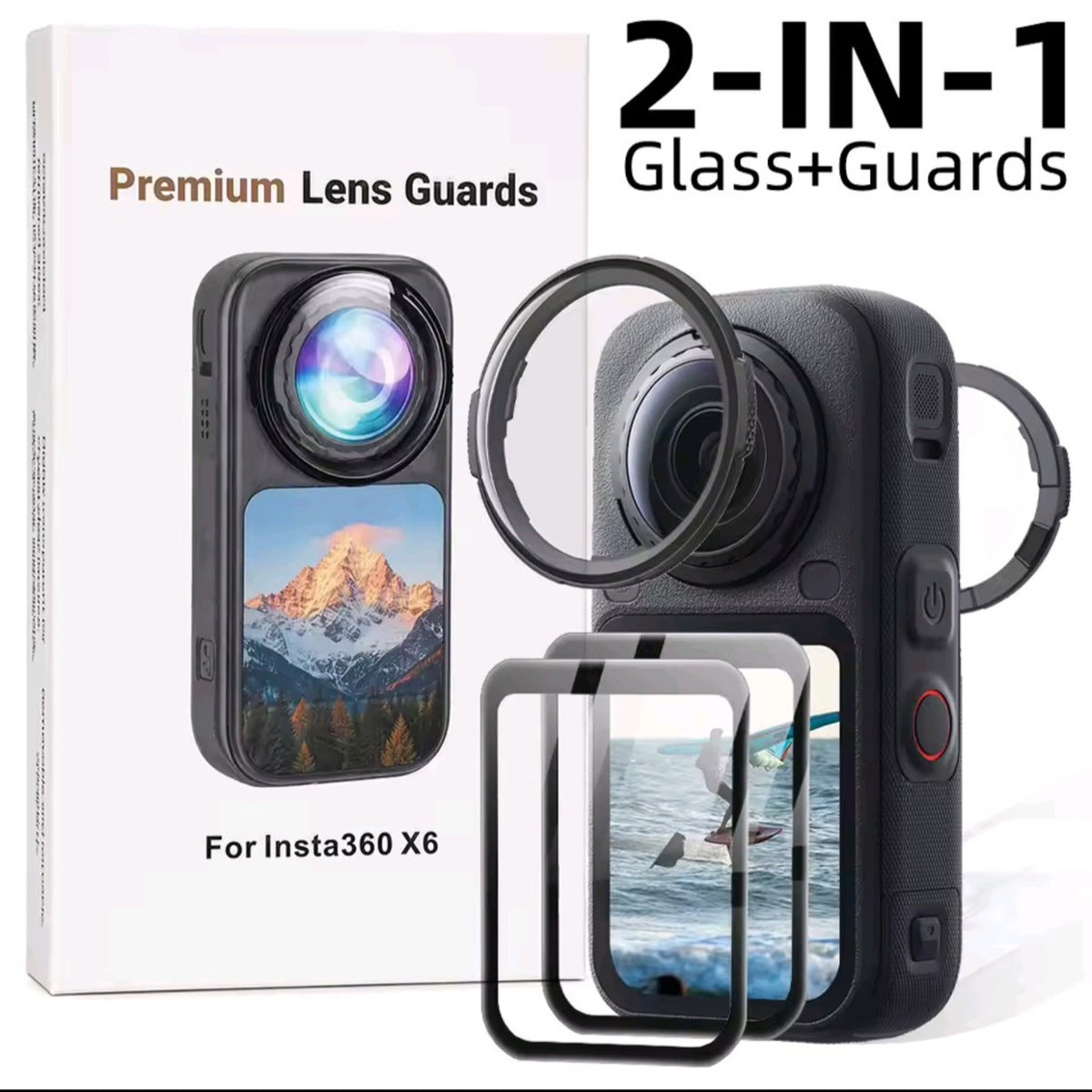 Protector de lentes y pantalla insta360 x6