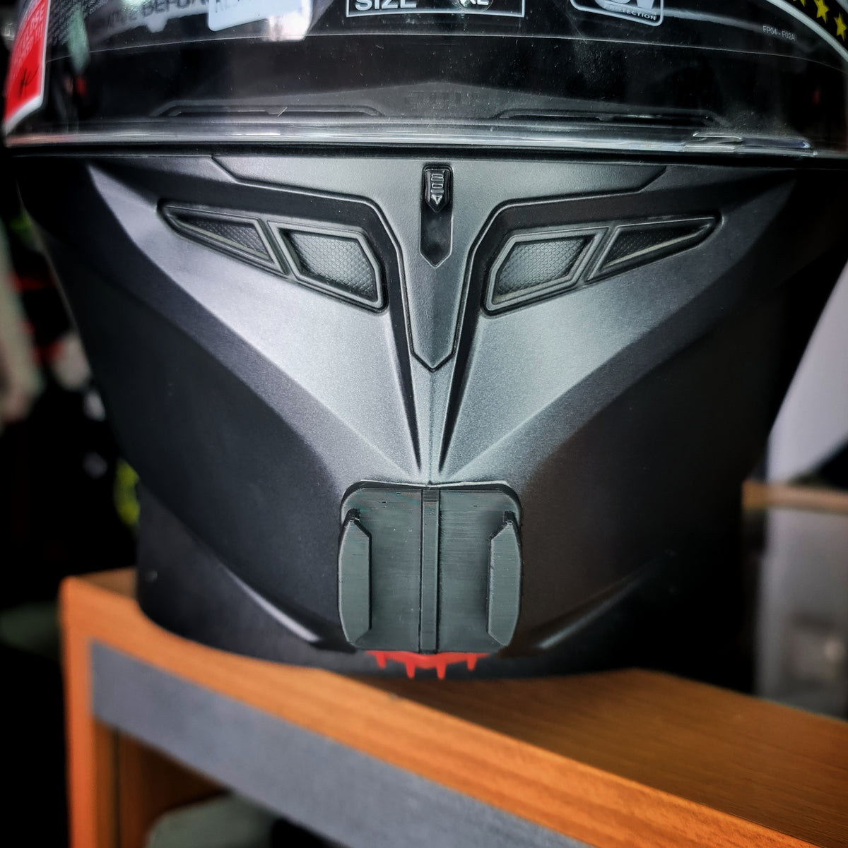 Soporte mentonera GoPro e Insta360 para casco AGV Compact ST - vista 3