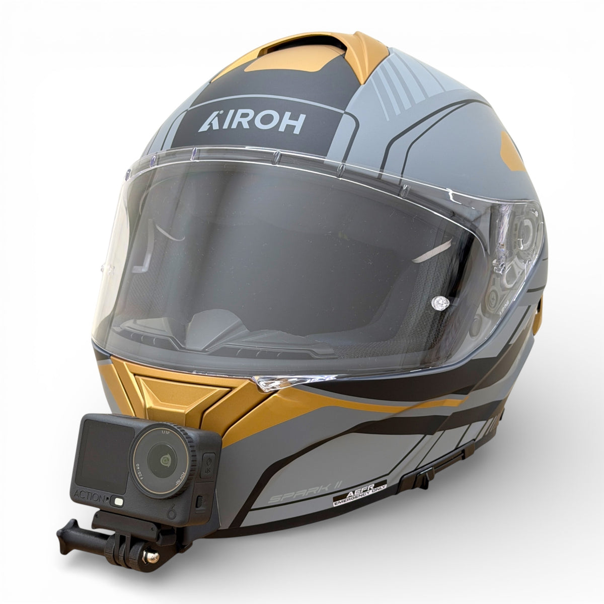 Soporte mentonera GoPro e Insta360 para casco Airoh Spark 2