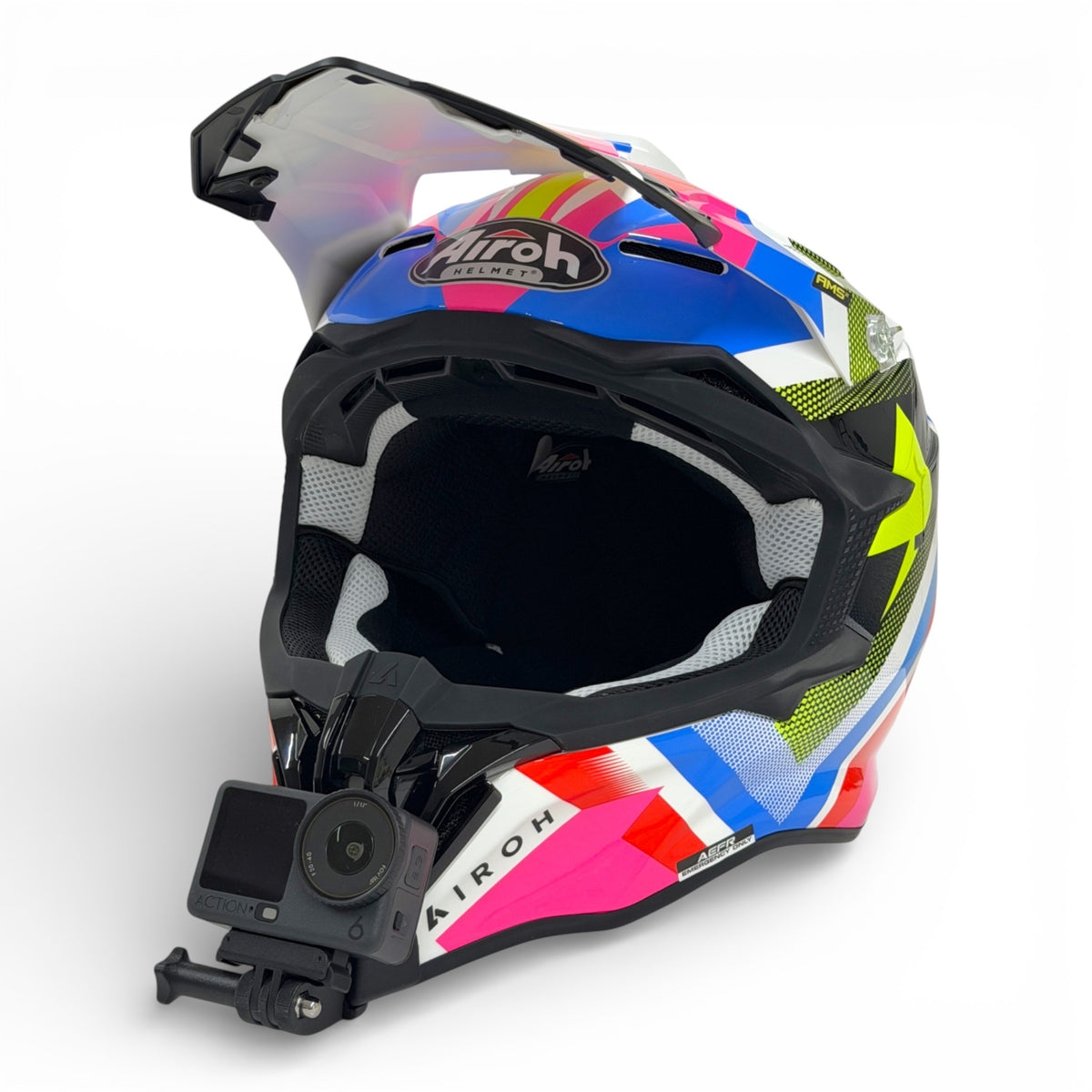 Soporte mentonera GoPro e Insta360 para casco Airoh Strycker