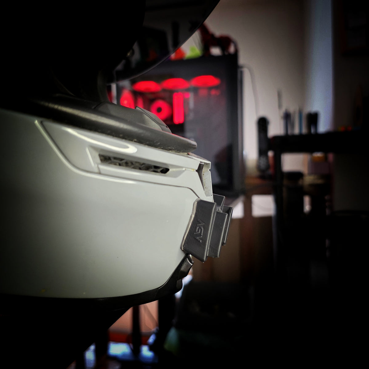 Soporte mentonera GoPro e Insta360 para casco AGV K6 - vista 2