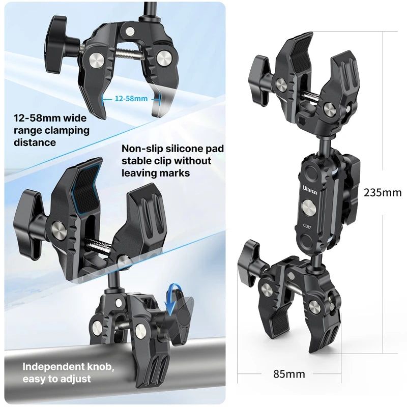 Soporte Clamp Doble