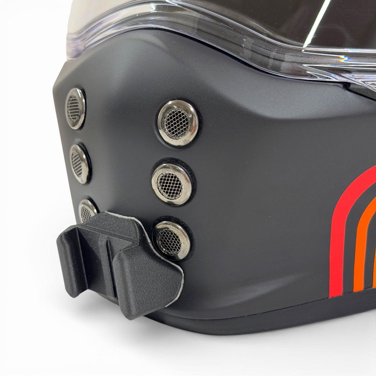 Soporte mentonera GoPro e Insta360 para casco HJC V10 - vista 2